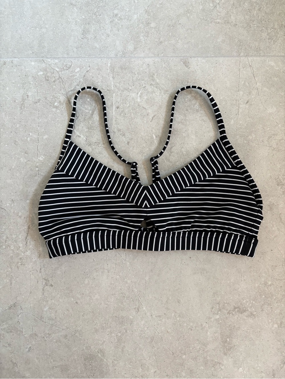 Lululemon Striped Black & White Sports Bra